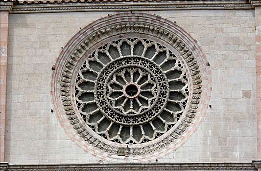 教堂,窗户,翁布里亚,意大利
