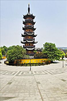塔,龙华寺,上海,中国