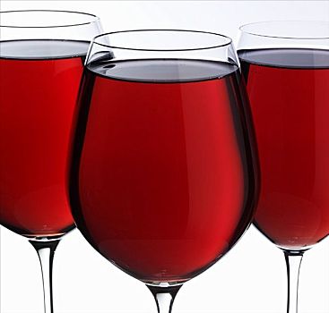 红酒,三个,玻璃杯