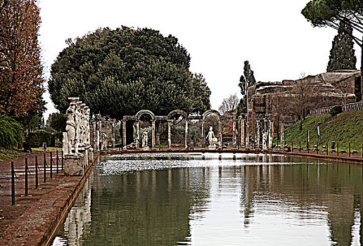 意大利罗马的著名古迹-阿德里亚诺别墅