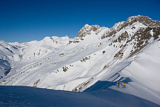 滑雪,旅游,男式礼服,阿尔卑斯山,提洛尔,奥地利
