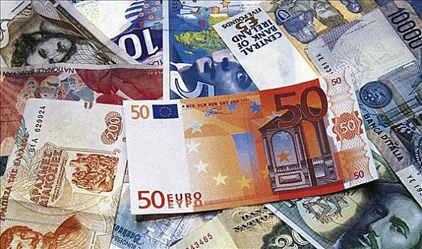 欧洲,钞票,零钱,欧元,货币