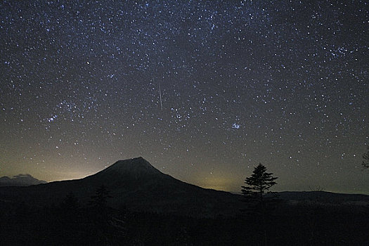 星空,山