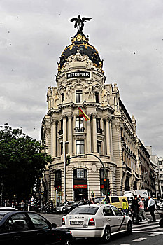 爱德菲斯,城市建筑,奶奶,雄伟,雕塑,天使,市中心,马德里,西班牙,欧洲