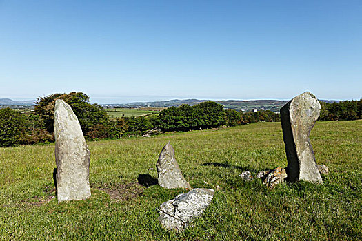 残留,巨石阵,靠近,半岛,多纳格,爱尔兰,英国,欧洲