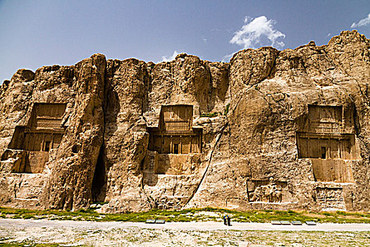 四个,陵墓,雕刻,墓地,法尔斯,伊朗,亚洲