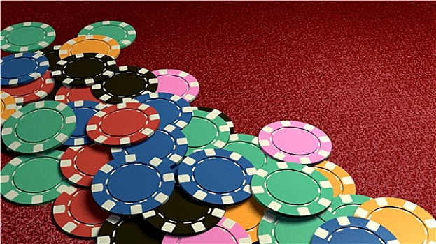 许多,赌场,筹码,红色,桌子