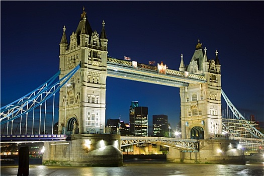 塔桥,夜晚,伦敦