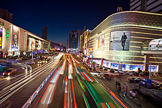 秦皇岛,城市,建筑,繁华,夜景,灯光,道路,亮化,商业