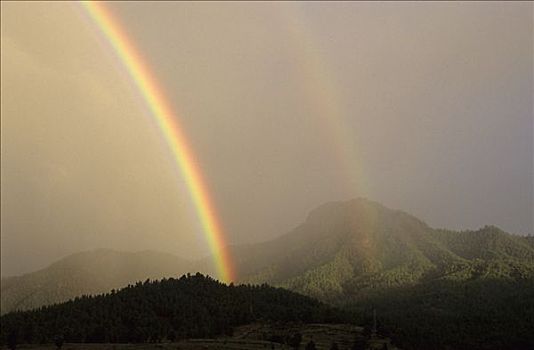 两个,彩虹,上方,帕尔玛,加纳利群岛,西班牙