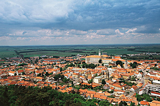 捷克共和国,南摩拉维亚,区域,城镇,大幅,尺寸