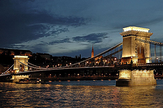 欧洲,匈牙利,布达佩斯,链索桥