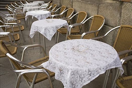 桌子,椅子,市场,马德里,西班牙