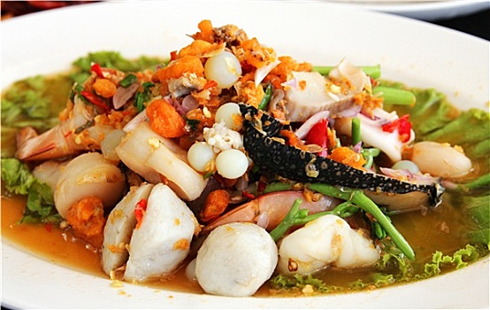 泰国,海鲜沙拉,餐馆