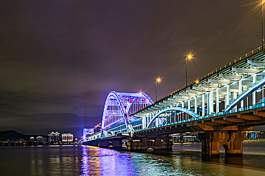 杭州钱江四桥复兴大桥夜景