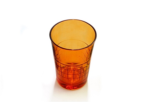 玻璃杯,橙色,白色背景,背景