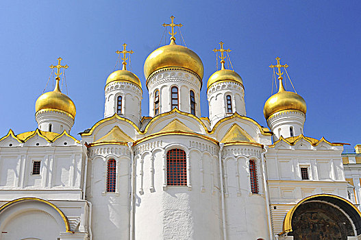 俄罗斯,莫斯科,镀金,洋葱形屋顶,大教堂