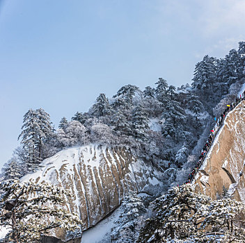 华山,雪景