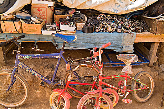 自行車,街邊市場,杰內,馬里,西非