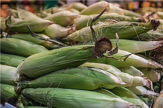 玉米,展示,农民,市场