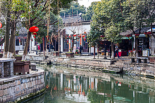 传统,房子,船,大运河,朱家角,靠近,上海,中国
