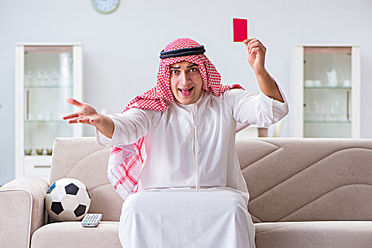 阿拉伯人,看,运动,足球,电视