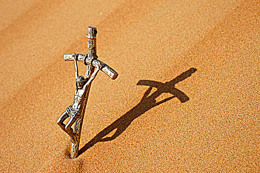 阿联酋,阿布扎比,耶稣十字架,荒芜,沙子