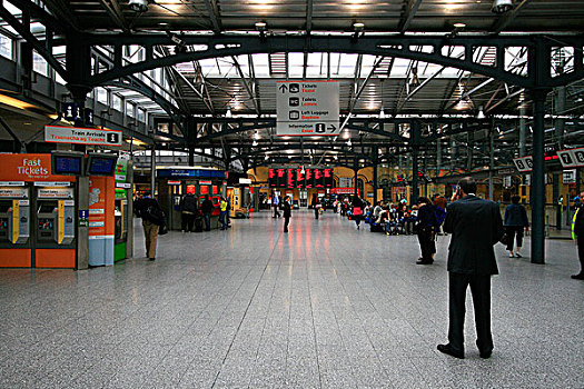 车站,都柏林,城市,爱尔兰,乘客,火车站