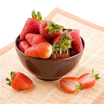 草莓,碗