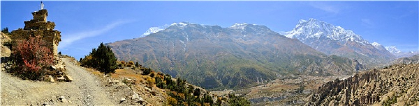 风景,安纳普尔纳峰,山脉,喜马拉雅山