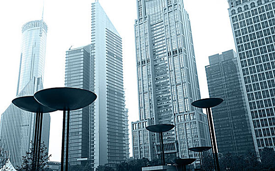 仰视,现代建筑,上海,中国