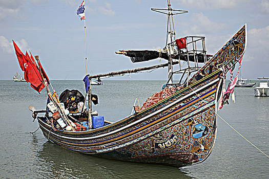 泰国,苏梅岛,传统,渔船