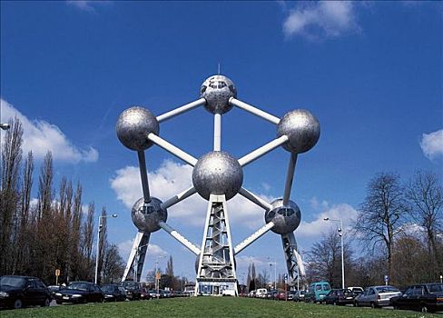 纪念建筑,原子塔,布鲁塞尔,比利时,欧洲