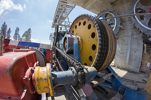 缆车,机械,滑轮,滑雪胜地
