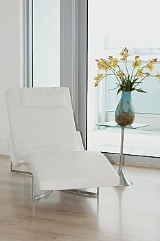躺椅,花,花瓶,房间