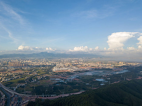 从红花嶂远眺惠州仲恺高新区风光