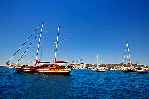 伊比萨岛,帆船,巴利阿里群岛