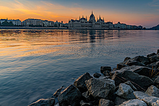 日出,议会,多瑙河,布达佩斯,匈牙利,欧洲