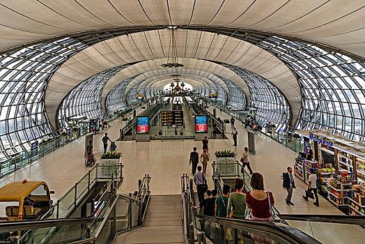 曼谷,机场,车站,中央广场,泰国