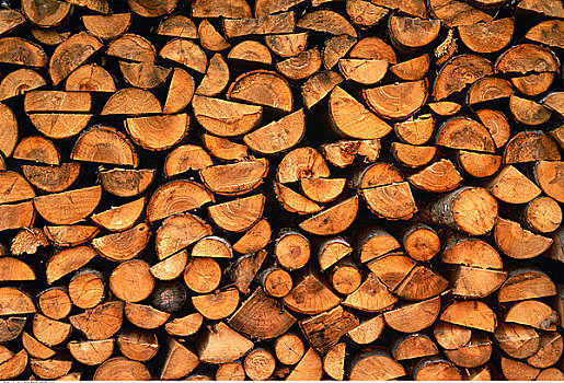 切削,一堆,木柴