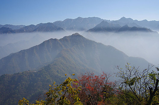 陕西西安秦岭南五台景区风光