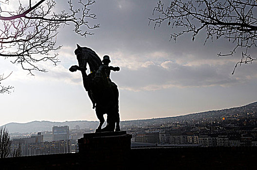 骑手,雕塑,布达佩斯,匈牙利