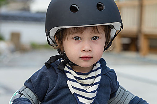 可爱,男孩,自行车头盔