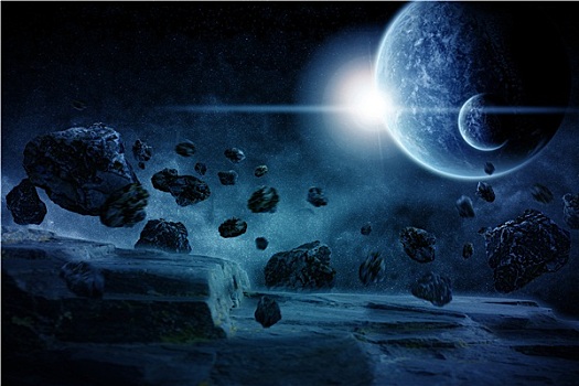 隕石,影響,星球,太空