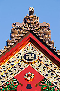 日本,东京,浅草,浅草寺,盖屋顶细节,展示,佛教
