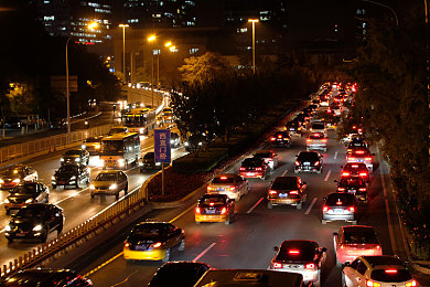 西直门桥夜景图片