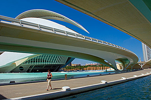 桥,城市,艺术,科学,瓦伦西亚,西班牙,欧洲