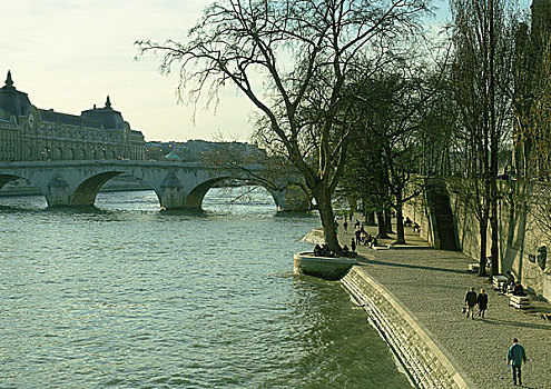 法国,巴黎,码头,塞纳河