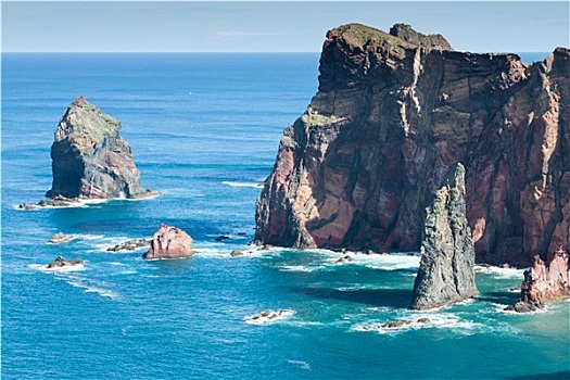 石头,悬崖,马德拉岛,葡萄牙