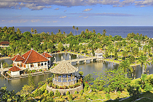 全景,圣泉寺,水,宫殿,巴厘岛